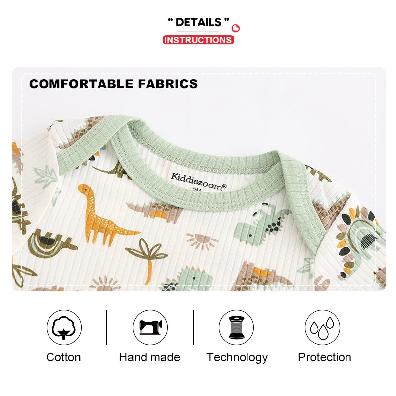 Baby clothes Breathable 3-piece cartoon clothes soft and comfortable for both boys and girls