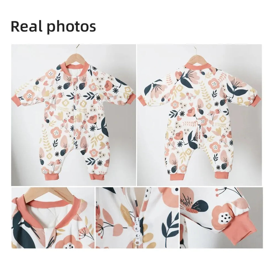 Baby Sleeping Bag Cute Girls Winter Warm Baby Sleepsack With Feet 1-4Years Kids Growth Blanket Sleepwear Children'S Sleeping Bag