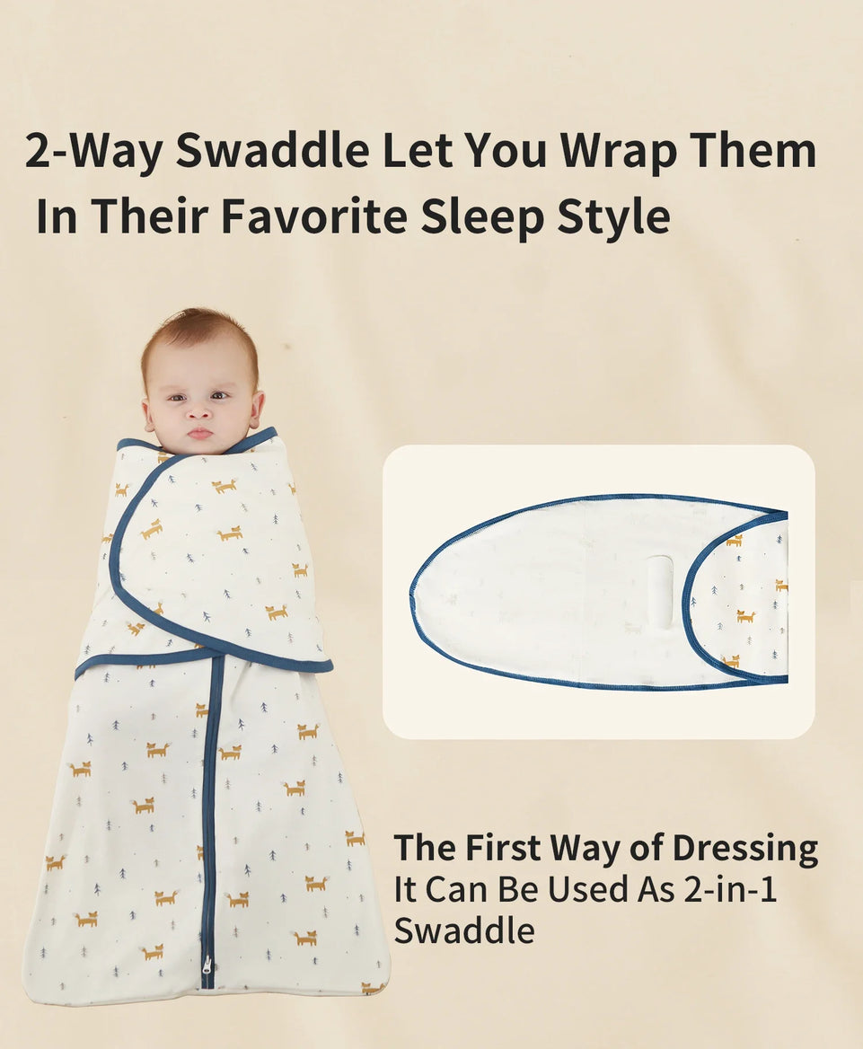 Baby Sleeping Bag For Newborn Summer Thin Soft Cotton Boys Girls Wrap Sleepwear 0-3M Adjustable Breathable Baby Swaddle Blanket