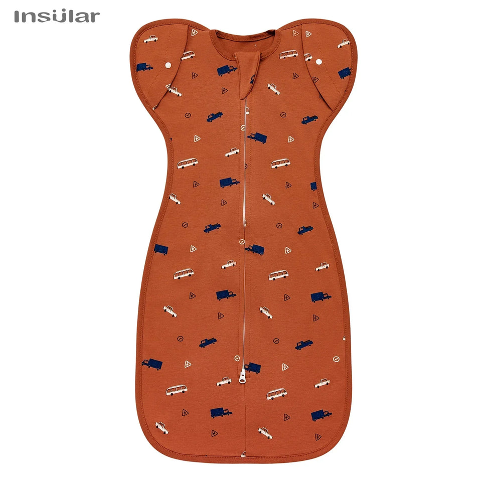 Newborn Baby Sleeping Bags Raised Hand Anti-shock Cotton Printed Sleepsacks Swaddle Blanket New Born Baby Items Baby Swaddle