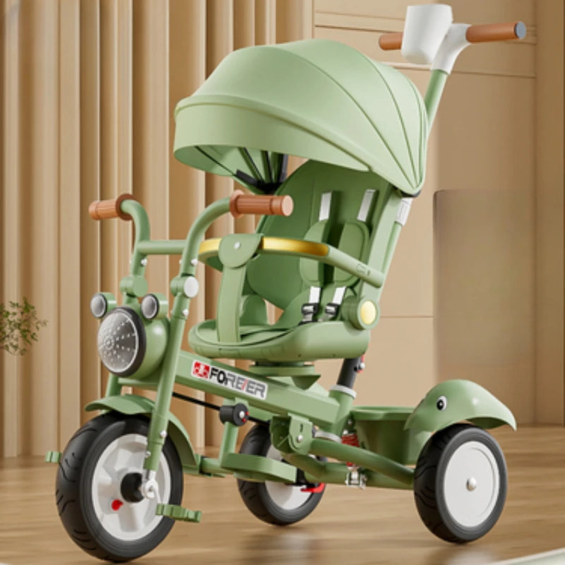 New Children's Tricycle,Reclining and Sitting Foldable Portable Stroller,1-6 Years Old Multifunctional Children's Bicycle