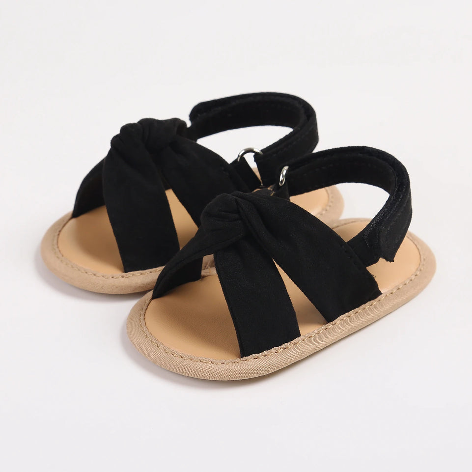 2024 New Product Baby Sandals Infant Girls Shoes Bow-knot Princess Sole Non-slip Toddler First Walkers 5-colors