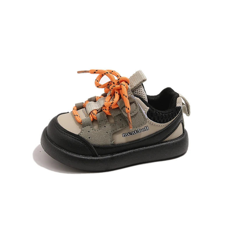 Baby Kids walking shoes 2025 Spring New girls' fashionable casual shoes  board shoes soft sole anti slip breathable sports shoes