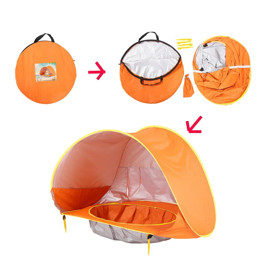 Baby Beach Tent Portable Shade Pool UV Protection Sun Shelter For Infant Outdoor Toys Child Swimming Pool Play House Tent Toys