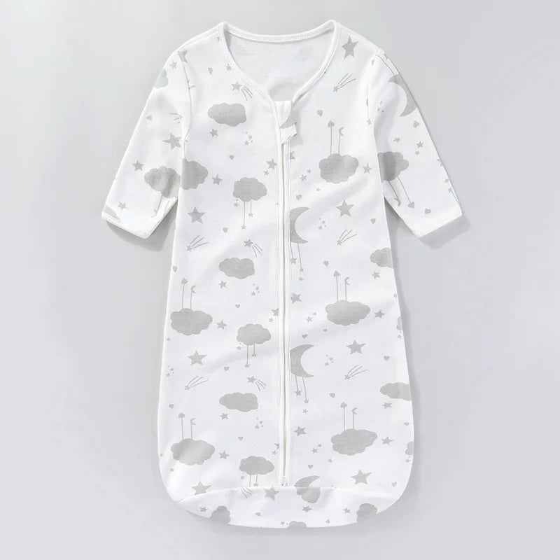 Baby Sleeping Bag, Suitable For Summer, Newborns, One-piece Design, Anti-startle, Long Sleeves, Pure Cotton, Suitable For Spring