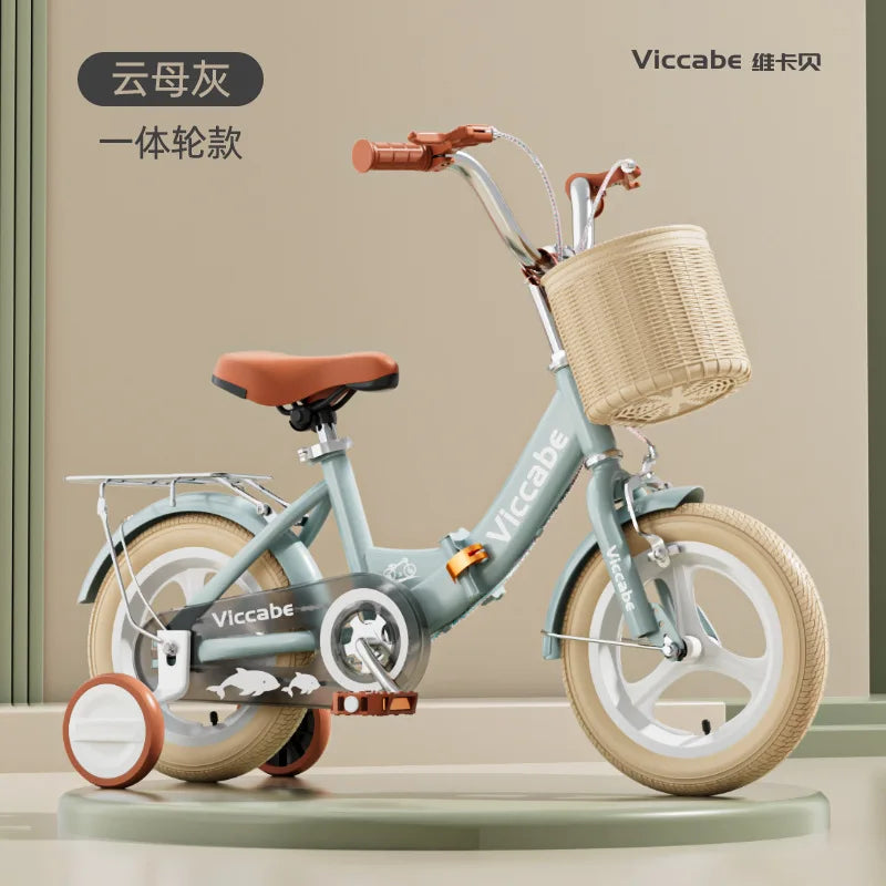 Children's Bicycle Folding Girl 3 6-7-10 Year Old Baby Middle Aged Older Boy's Bicycle Baby Pedal Stroller