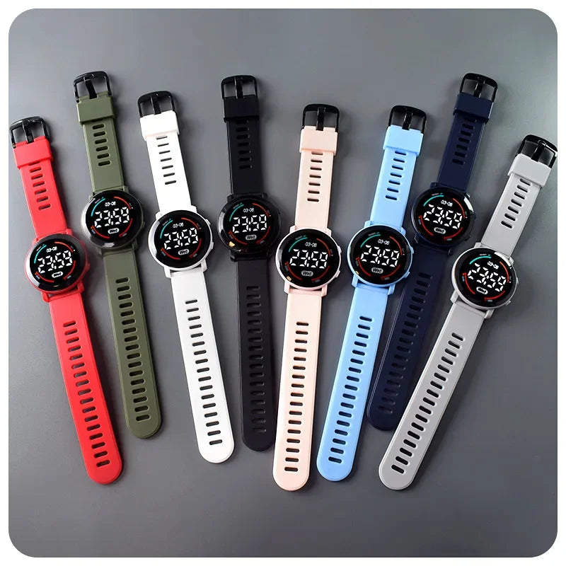 Children's Watches Fashion Digital Watches for Kids Waterproof Sport LED Electronic Wristwatch Simple Boys Girls Student Clock
