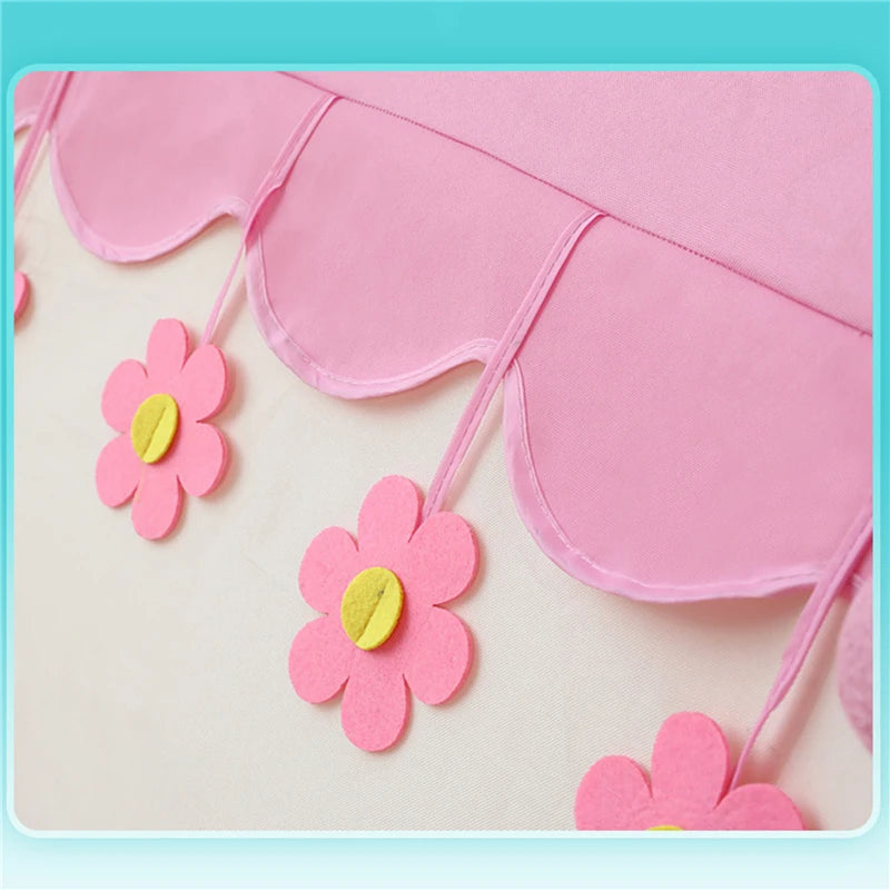 1.35M Portable Baby Tent Toys for Kids Folding Tents Baby Play House Large Girls Pink Princess Castle Children Room Decor