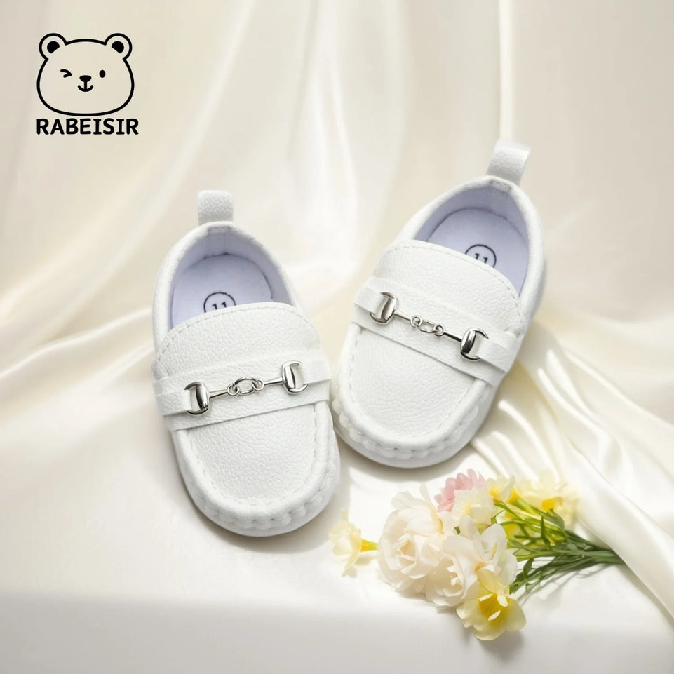 Baby shoes retro bean shoes baby walking shoes 6-12-18 months soft sole anti slip breathable