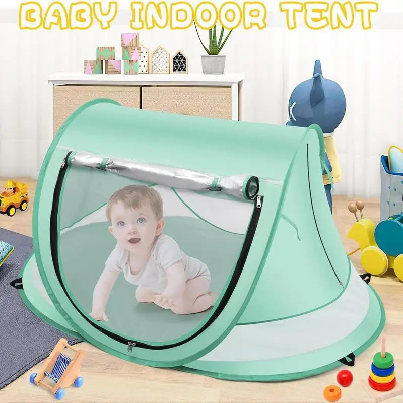 beach Baby Shade Tent UV Resistant Toddler Dome Foldable Baby Pop Up Tent for Vacation Camping Pool Beach Travel Backyard