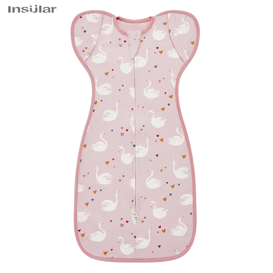 Newborn Baby Sleeping Bags Raised Hand Anti-shock Cotton Printed Sleepsacks Swaddle Blanket New Born Baby Items Baby Swaddle
