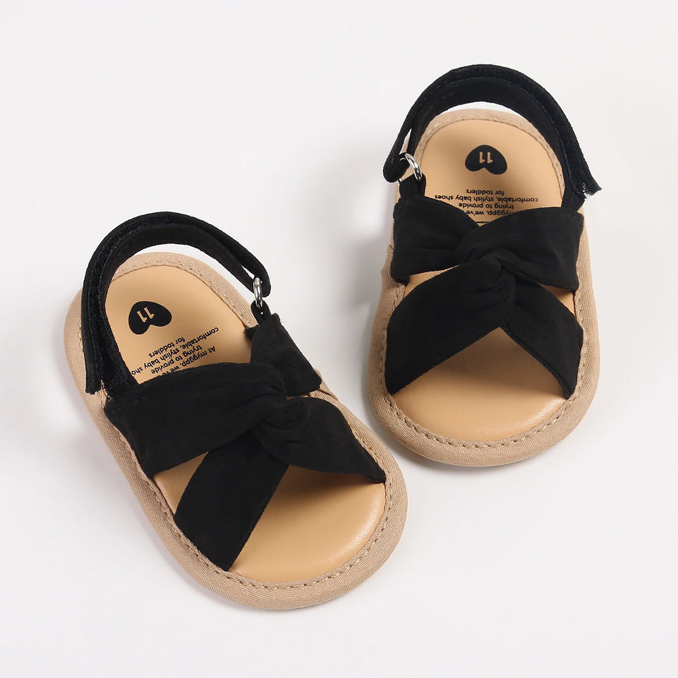 2024 New Product Baby Sandals Infant Girls Shoes Bow-knot Princess Sole Non-slip Toddler First Walkers 5-colors